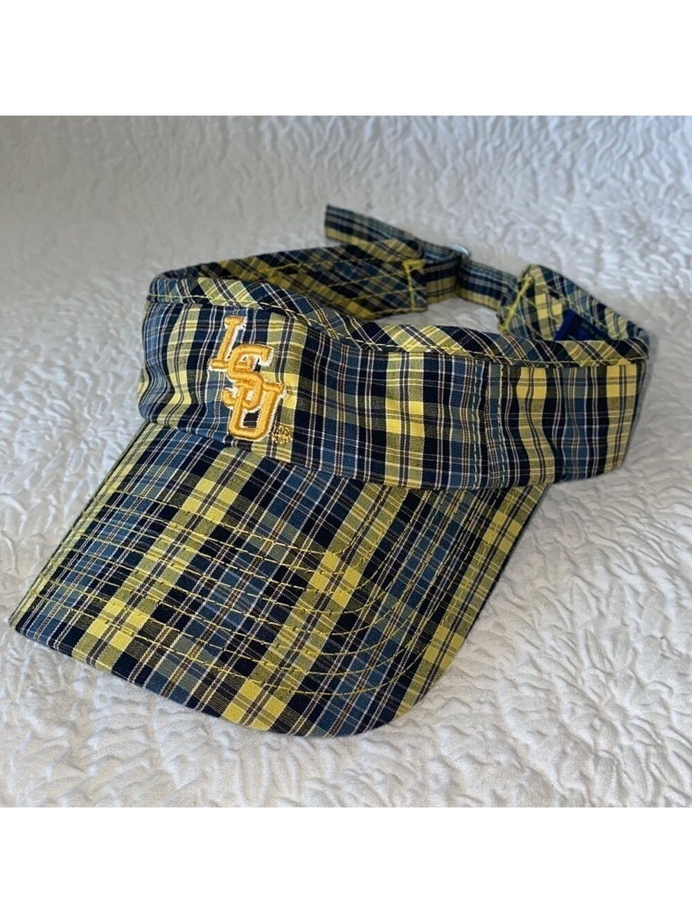 Top Of The World LSU TIGERS Plaid Sun Visor